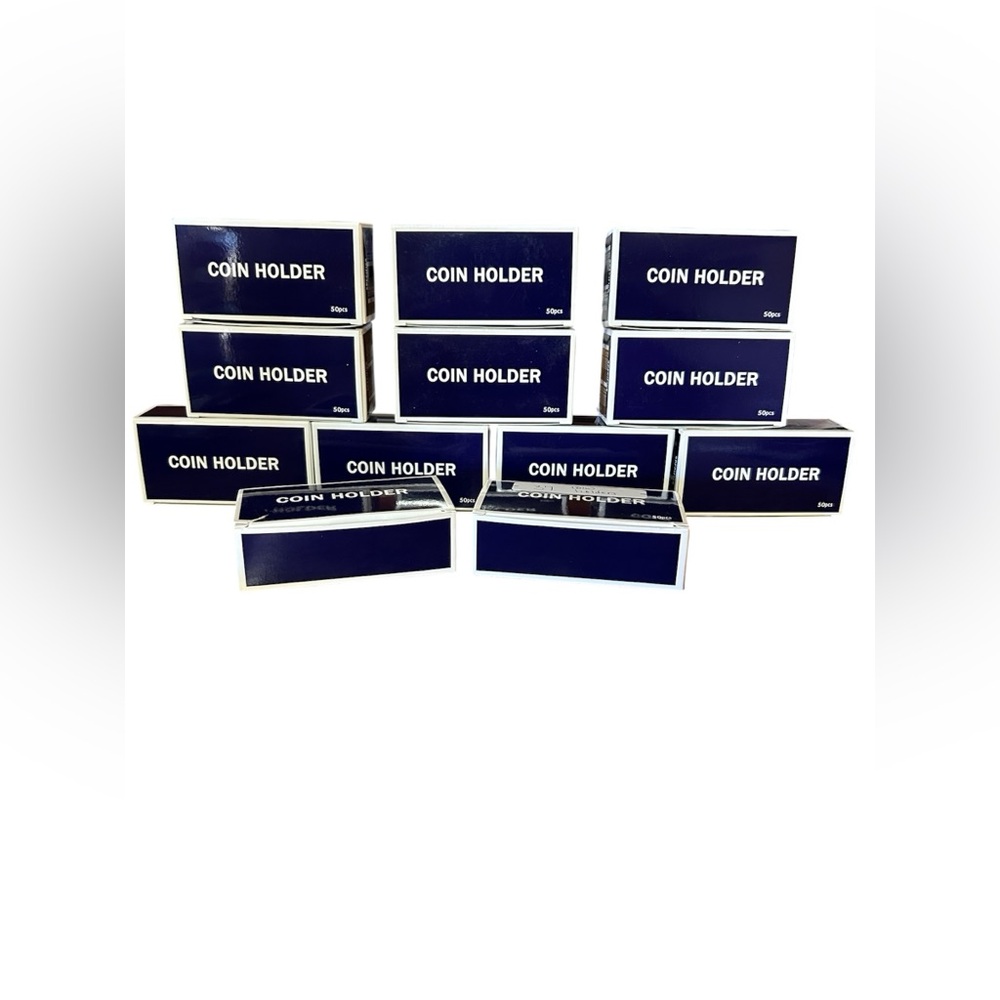 Coin Flips 586 pieces 12 Assorted Sizes 2" x 2" Cardboard Coin Holders